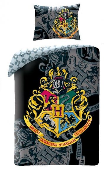 HALANTEX Ľanové plátno Harry Potter čierne Bavlna, 140/200, 70/90 cm