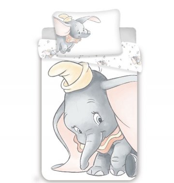 JERRY FABRICS Obliečky do postieľky Dumbo Grey baby Bavlna, 100/135, 40/60 cm