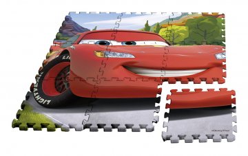 EUROSWAN Podlahové penové puzzle Cars Eva, 9 dílu