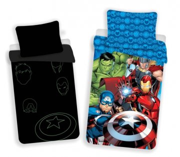 JERRY FABRICS Plátno Avengers 02 Luminous Cotton, 140/200, 70/90 cm